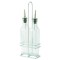 Recipiente Vidrio Aceite o Vinagre Soporte Con 2 Botellas 8oz