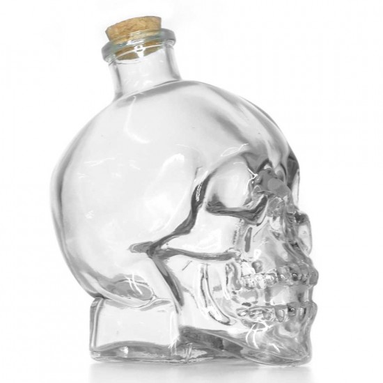 Botella o Vaso Vidrio Calavera 400ml