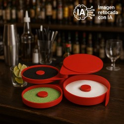 Escarchador de Copas 3 Puestos Rojo