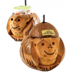 Soporte Para Vasos Coco Natural En Forma De Mico