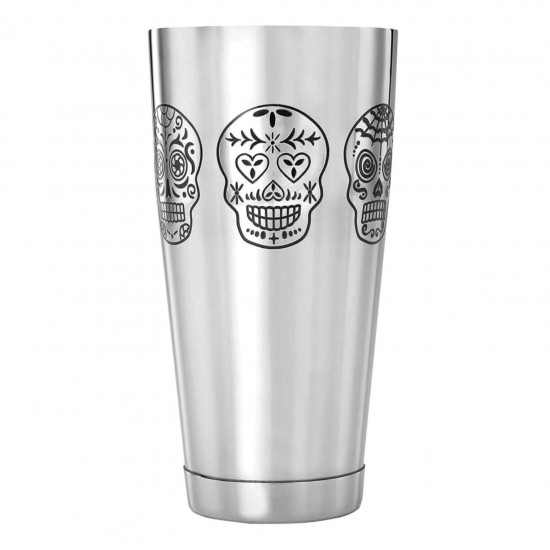 Coctelera Boston Tin 28oz Tatuada Calaveras