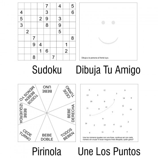 Portavasos Cartón Juegos