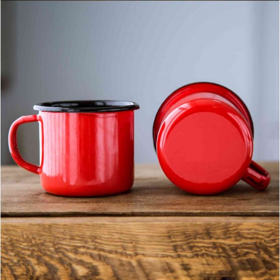 Taza Esmaltada 8oz Rojo