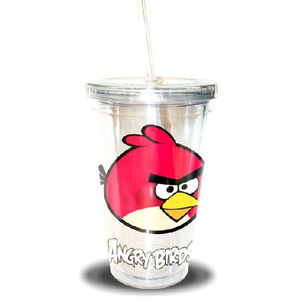 Vaso Plástico Resistente y Reusable Angry Birds